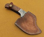 10.5" Hand-Forged Damascus Full Tang Chopper, 5" Cutting Edge - Image 7
