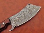 10.5" hand-forged Damascus butcher cleaver - Image 2
