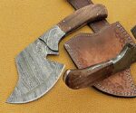 10.5" Hand-Forged Damascus Full Tang Chopper, 5" Cutting Edge - Image 2