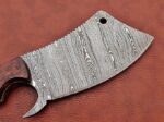9" hand-forget  Damascus cleaver, 5.5" edge, walnut handle. - Image 4
