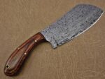 9.5'' Hand-Forged Damascus Butcher Knife – Steel 5mm Blade