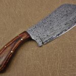 9.5'' Hand-Forged Damascus Butcher Knife – Steel 5mm Blade