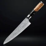 "Black Tsunami" 8" Japanese VG10 Damascus Chef Knife - Image 6