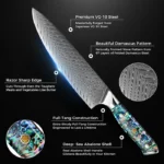 Umi VG10 Japanese Damascus Chef Knife 8 - Image 5