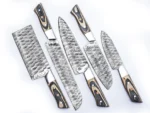 5 pcs Damascus Kitchen Knife set - Pakka Wood handle - Image 6
