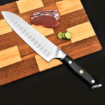 7 Inch German 1.4116 Stainless Steel Kitchen Santoku Chef Knife - Image 5