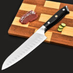 7 Inch German 1.4116 Stainless Steel Kitchen Santoku Chef Knife - Image 4