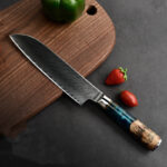 7-inch Santoku Knife Damascus Steel Meat Cutting - Image 4