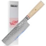 Qulajoy 6.9" Damascus Nakiri Knife – Japanese 67-Layer Chef Knife