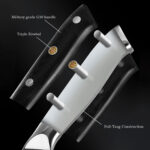 7" Santoku Japanese Knife G10 Handle Style With Case & Sheath - Image 6