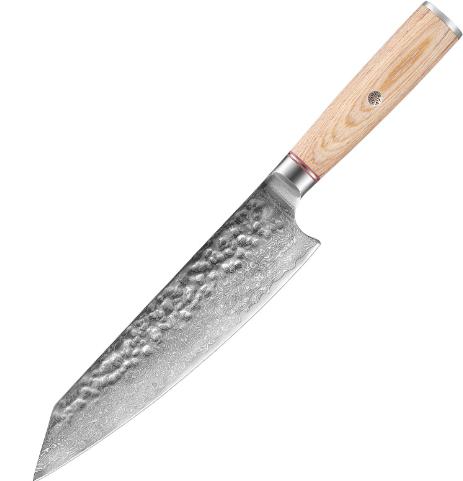 KKDA0368 5Cr15MoV Pakkawood Kiritsuke 203 mm Hammered KKDA0368 - Image 1