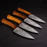 Cattleman Damascus Steel Steak Knives - Set of 4