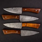 Cattleman Damascus Steel Steak Knives - Set of 4 - Image 3