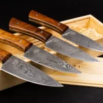 Cattleman Damascus Steel Steak Knives - Set of 4 - Image 7