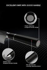 8 Inch Natural Sushi Texture Kiritsuke Gyuto Chef Knife - Image 5