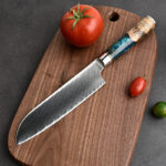 7-inch Santoku Knife Damascus Steel Meat Cutting - Image 5