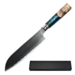 7-inch Santoku Knife Damascus Steel Meat Cutting - Image 3