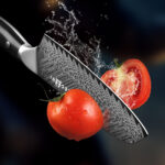 7" Santoku Japanese Knife G10 Handle Style With Case & Sheath - Image 2