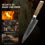 8" VG-10 Damascus Gyuto Knife, 67-Layer Japanese Steel - Image 2