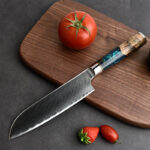7-inch Santoku Knife Damascus Steel Meat Cutting
