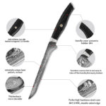 Damascus Boning Knife Commercial Stainless Steel Kitchen Knife - Image 5